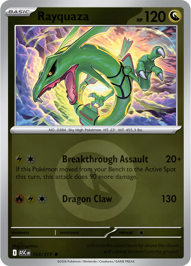 Rayquaza (Energy Symbol Pattern) (153) [ME: Ascended Heroes] Reverse Holofoil