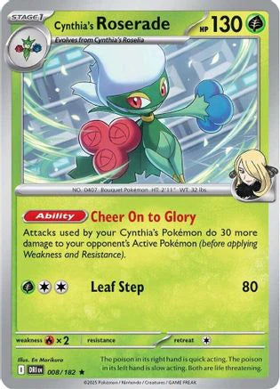 Cynthia's Roserade (8) [SV10: Destined Rivals] Reverse Holofoil
