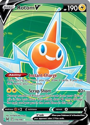 Rotom V (Full Art) (176) [SWSH11: Lost Origin] Holofoil