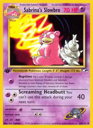 Sabrina's Slowbro (60) [Gym Heroes] 1st Edition