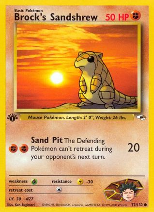 Brock's Sandshrew (72) (72) [Gym Heroes] 1st Edition
