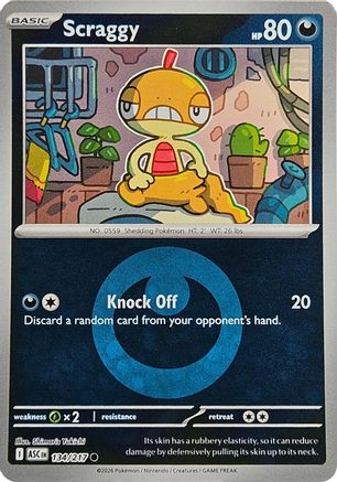 Scraggy (Energy Symbol Pattern) (134) [ME: Ascended Heroes] Reverse Holofoil