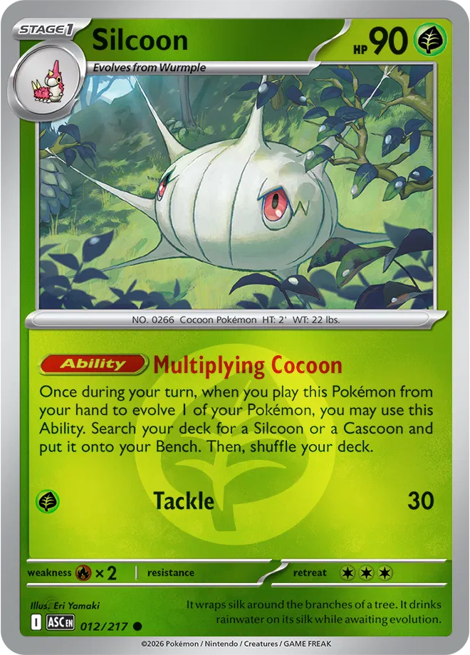 Silcoon (Energy Symbol Pattern) (12) [ME: Ascended Heroes] Reverse Holofoil