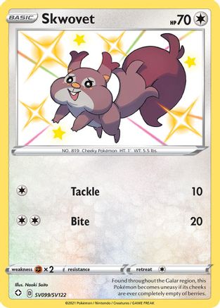 Skwovet (SV099) [Shining Fates: Shiny Vault] Holofoil