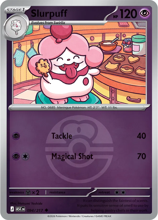 Slurpuff - 094/217 (Love Ball) (94) [ME: Ascended Heroes] Reverse Holofoil
