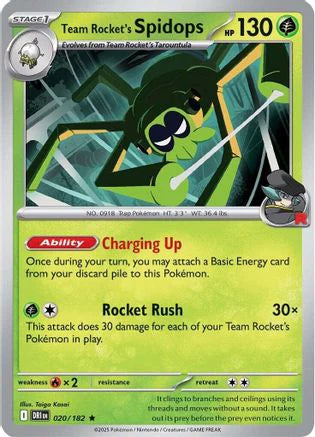 Team Rocket's Spidops - 020/182 (20) [SV10: Destined Rivals] Reverse Holofoil