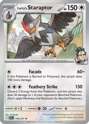 Larry's Staraptor - 170/217 (170) [ME: Ascended Heroes] Reverse Holofoil