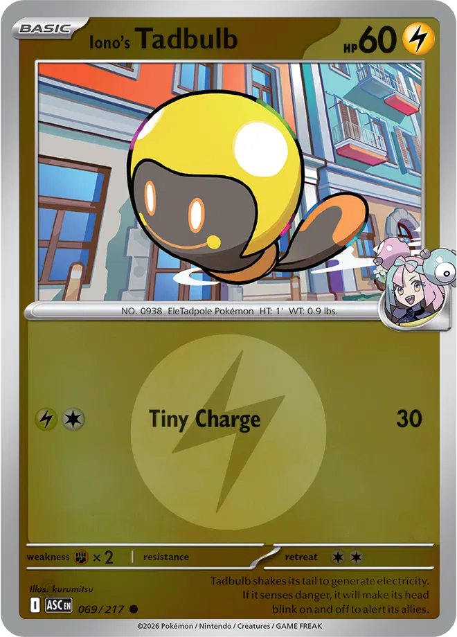 Iono's Tadbulb (Energy Symbol Pattern) (69) [ME: Ascended Heroes] Reverse Holofoil