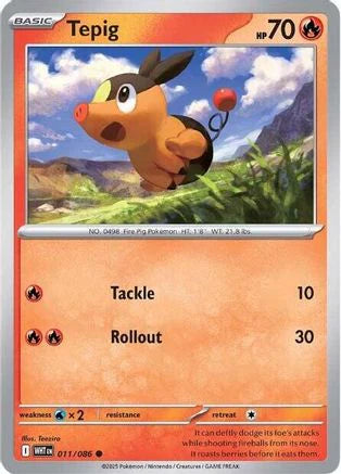 Tepig (11) [SV: White Flare]