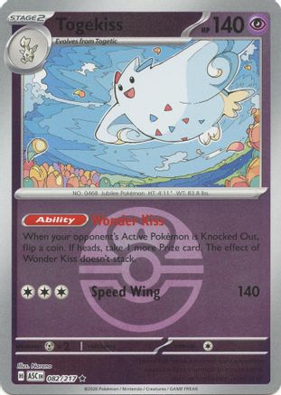 Togekiss - 082/217 (Love Ball) (82) [ME: Ascended Heroes] Reverse Holofoil