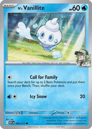 N's Vanillite (49) [ME: Ascended Heroes]
