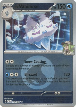 N's Vanilluxe (Energy Symbol Pattern) (51) [ME: Ascended Heroes] Reverse Holofoil