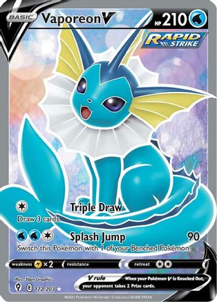Vaporeon V (Full Art) (172) [SWSH07: Evolving Skies] Holofoil