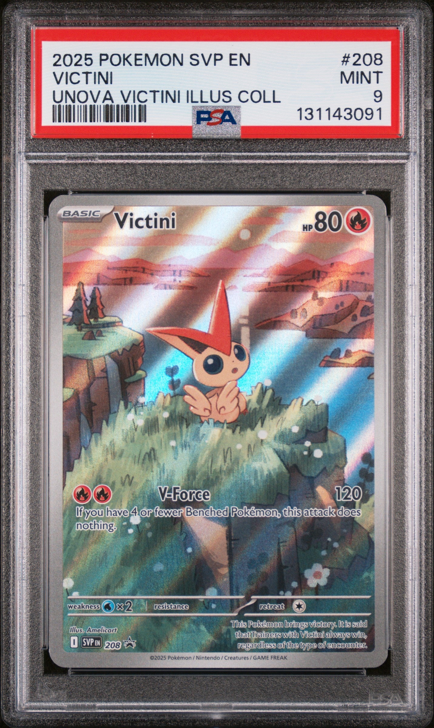 2025 POKEMON SVP EN-SV BLACK STAR PROMO #208 VICTINI UNOVA VICTINI ILLUS COLL