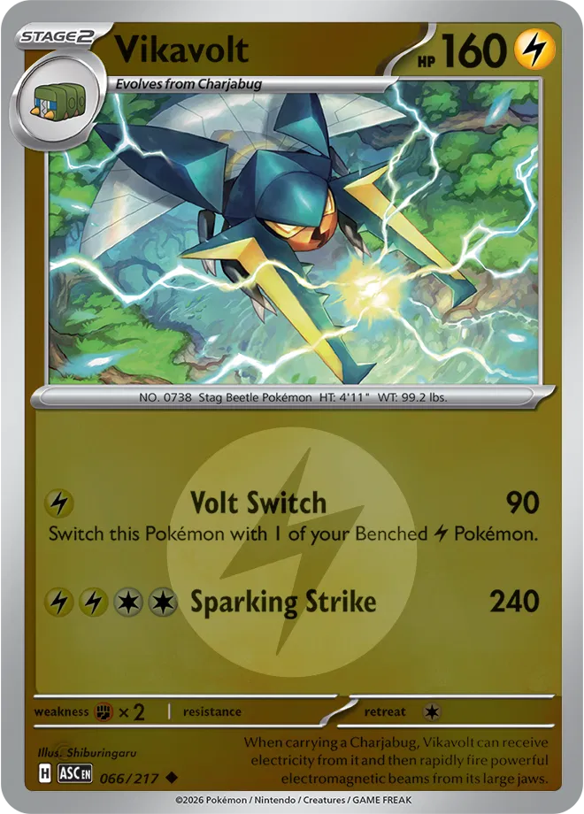 Vikavolt - 066/217 (Energy Symbol Pattern) (66) [ME: Ascended Heroes] Reverse Holofoil